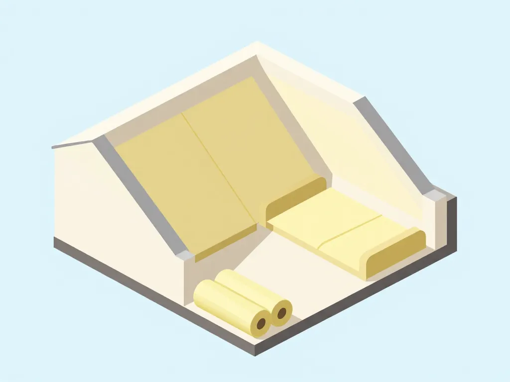 zones maison avec rouleau isolant thermique