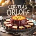 Plat de cervelas Orloff doré avec fromage fondant et poitrine fumée