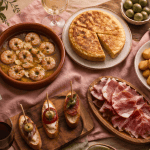 recette des tapas espagnol sur table apéritif