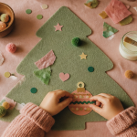 bricolage de noël pour petit de 2 ans sapin feutrine