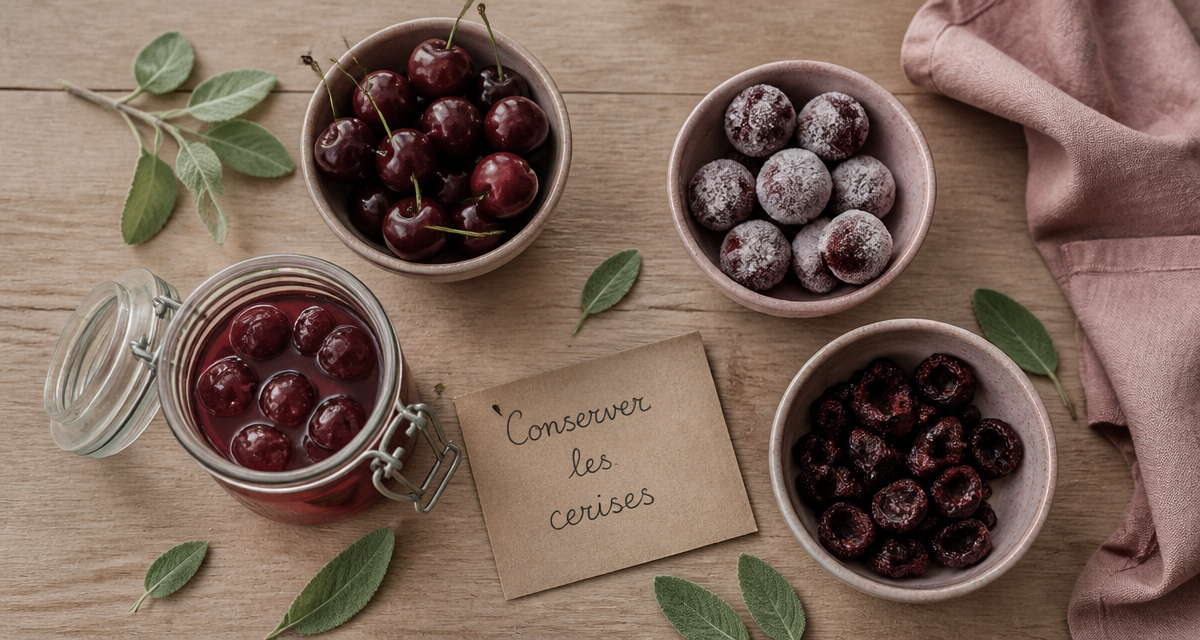 conserver des cerises différentes méthodes en photo