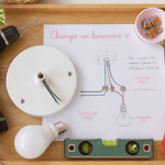 installer luminaire plafond outils et schéma