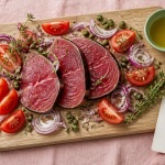 recette thonine darne à la provençale sur planche bois