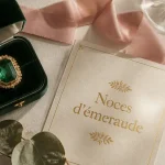 40 ans de mariage : Noces d’émeraude, émeraude et ruban vert