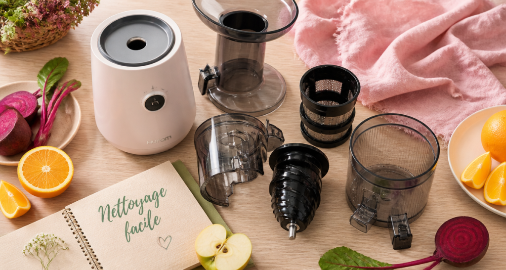 extracteur de jus nettoyage facile pièces et fruits