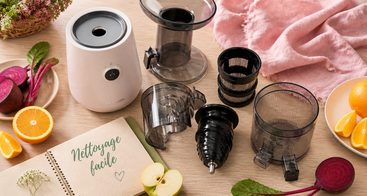 extracteur de jus nettoyage facile pièces et fruits