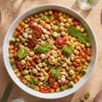 recette de pois chiche en salade méditerranéenne avec légumes