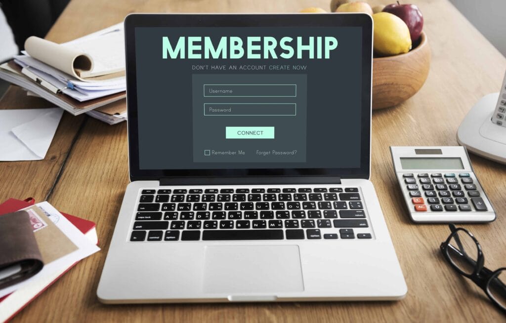 Membership Website Homepage