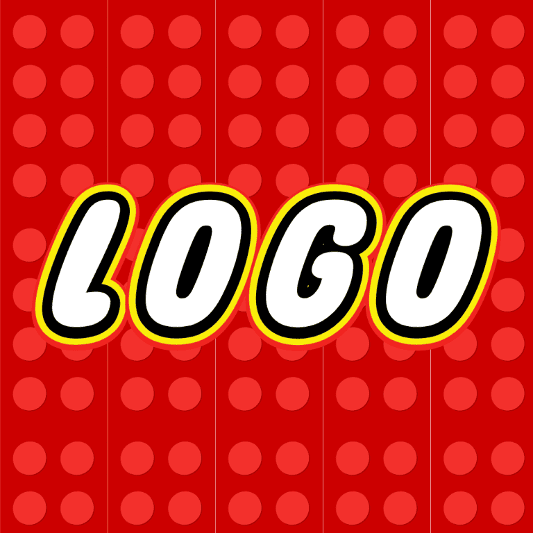 The word logo spelt out using lego bricks
