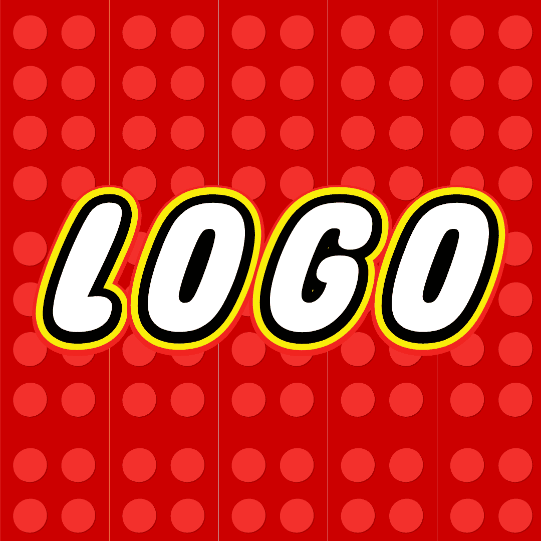 The word logo spelt out using lego bricks