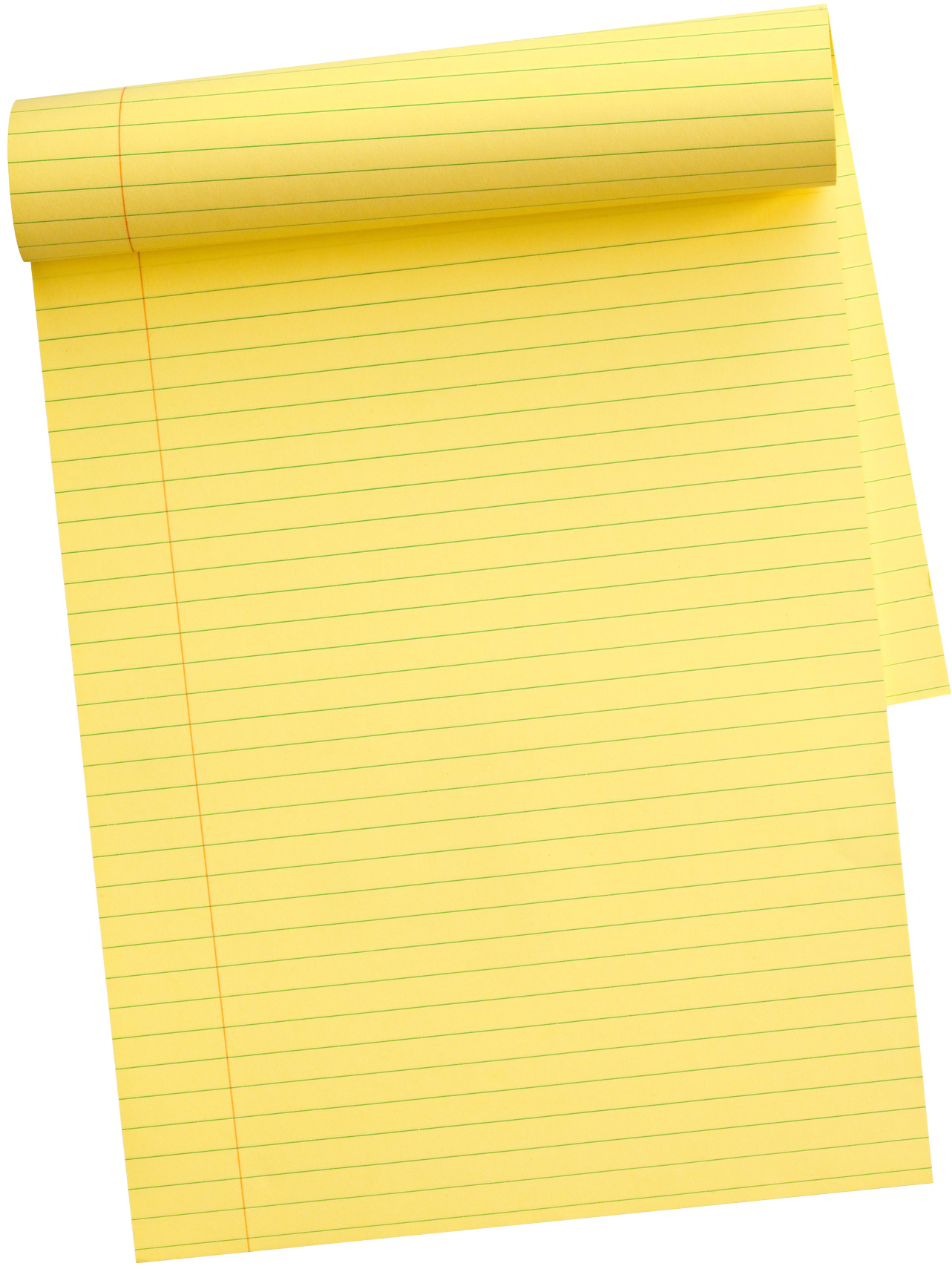 A blank yellow legal pad