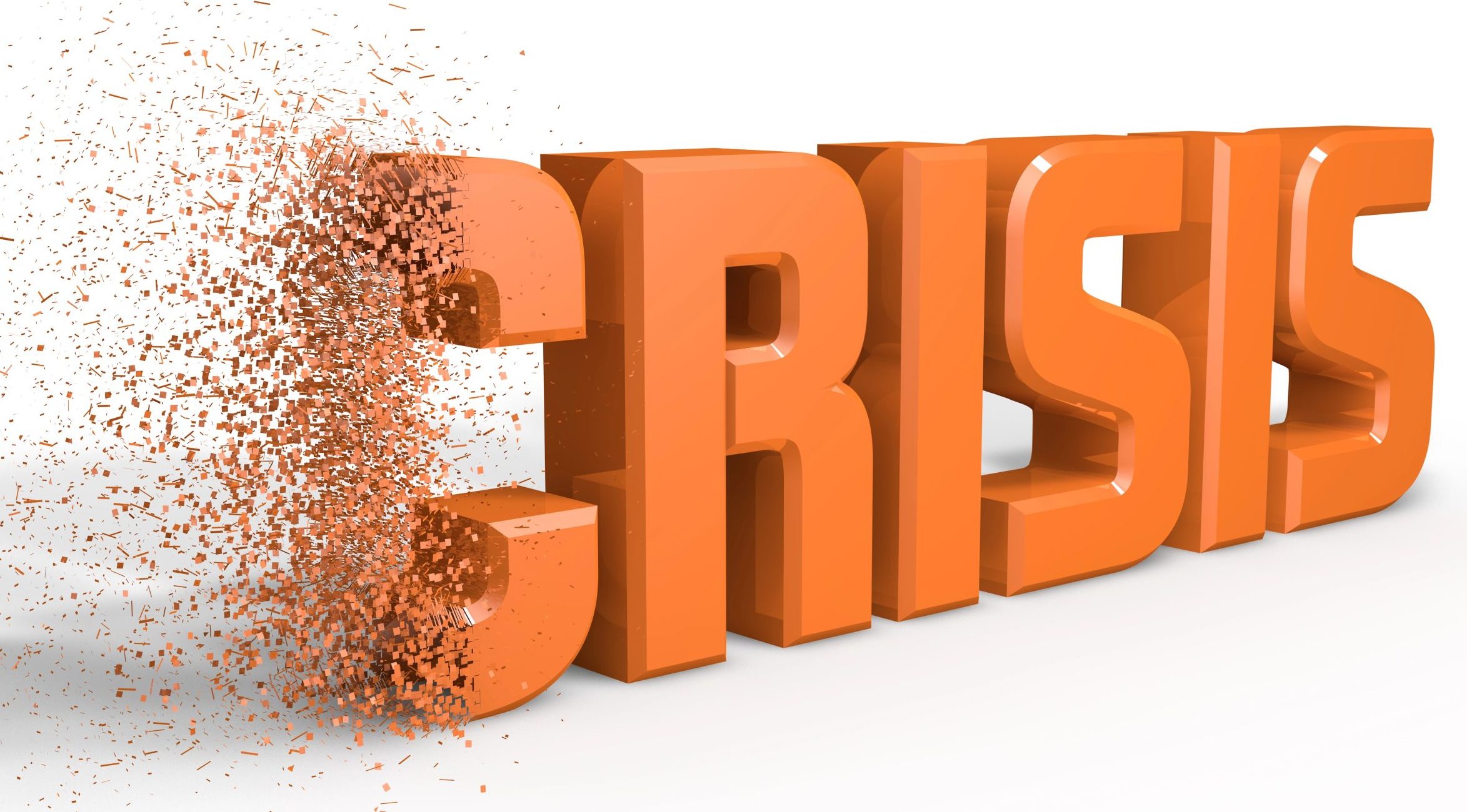 Off-target crisis communications 3 'crisis' written out in orange lettering. What not to do in a pr crisis
