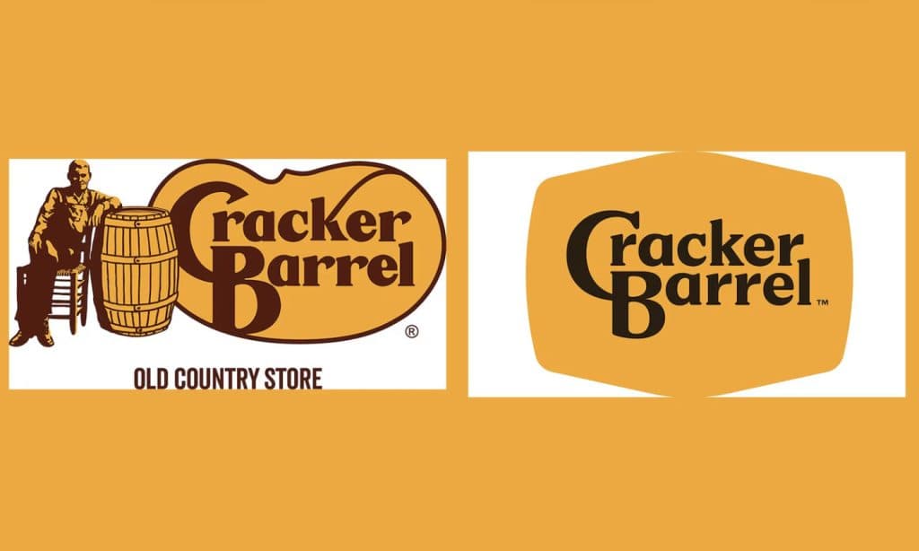 Crisis comms: cracker barrel's brand backlash 2 Cracker barrel old logo and new logo