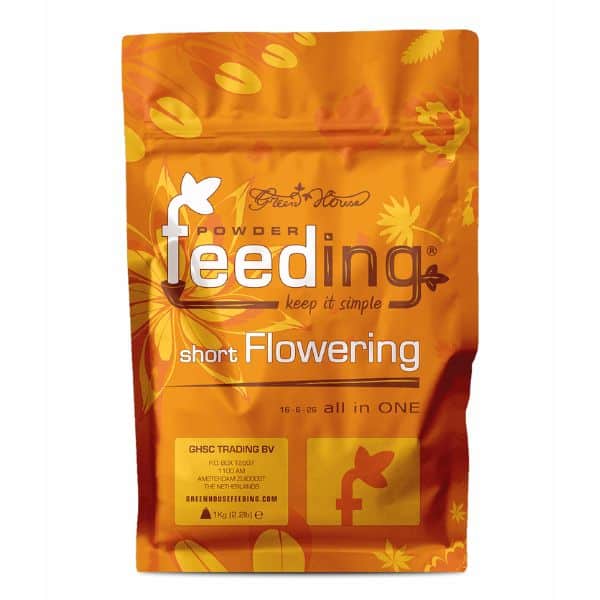 Golden Goose short flowering fertilizer bag for healthy plant growth.