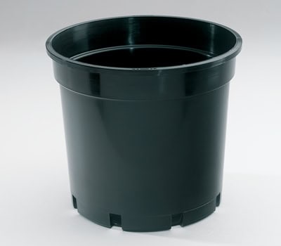 Black Plastic Plant Pot for Indoor & Outdoor Use.