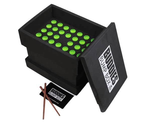 Bump box with green dots for scientific experiments and educational activities.