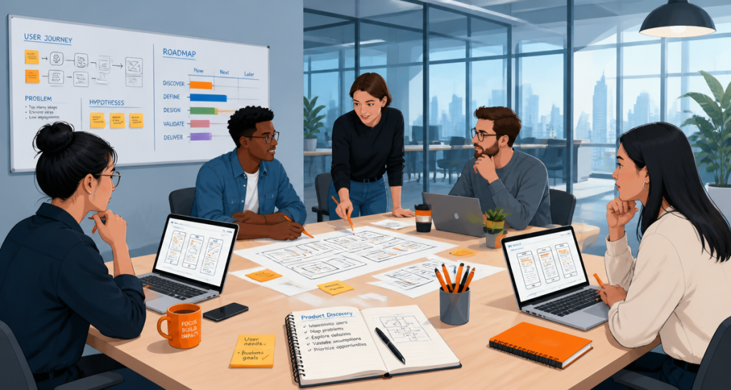 agence product discovery équipe brainstorming UX