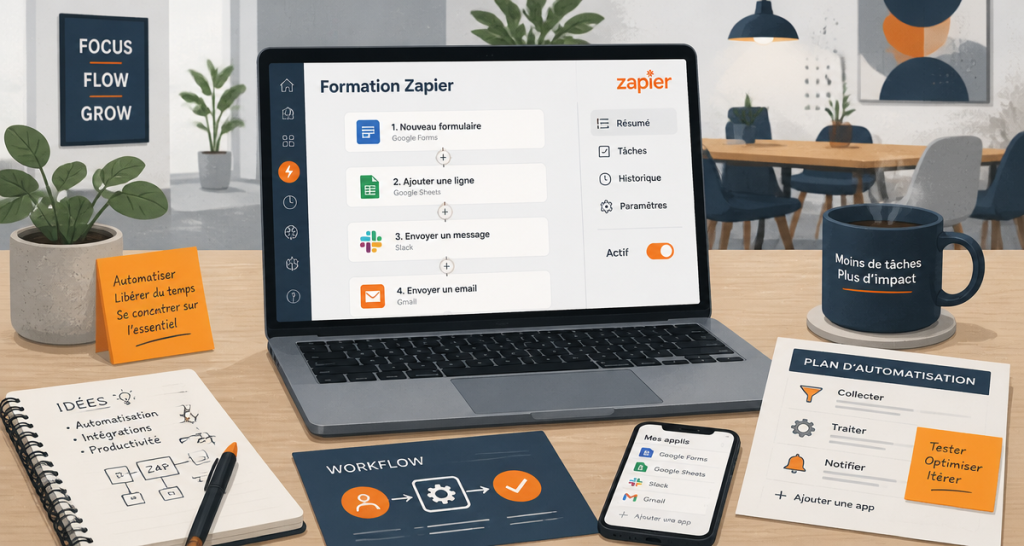 formation zapier workflow automatisation sans code