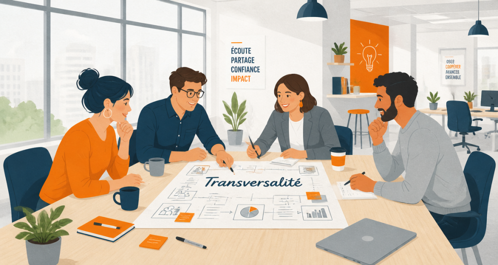 travail en transversalité équipe autour table