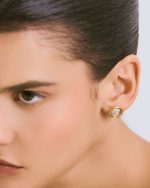 Alexandra - Sterling Silver Coin Stud Earrings - Image 3