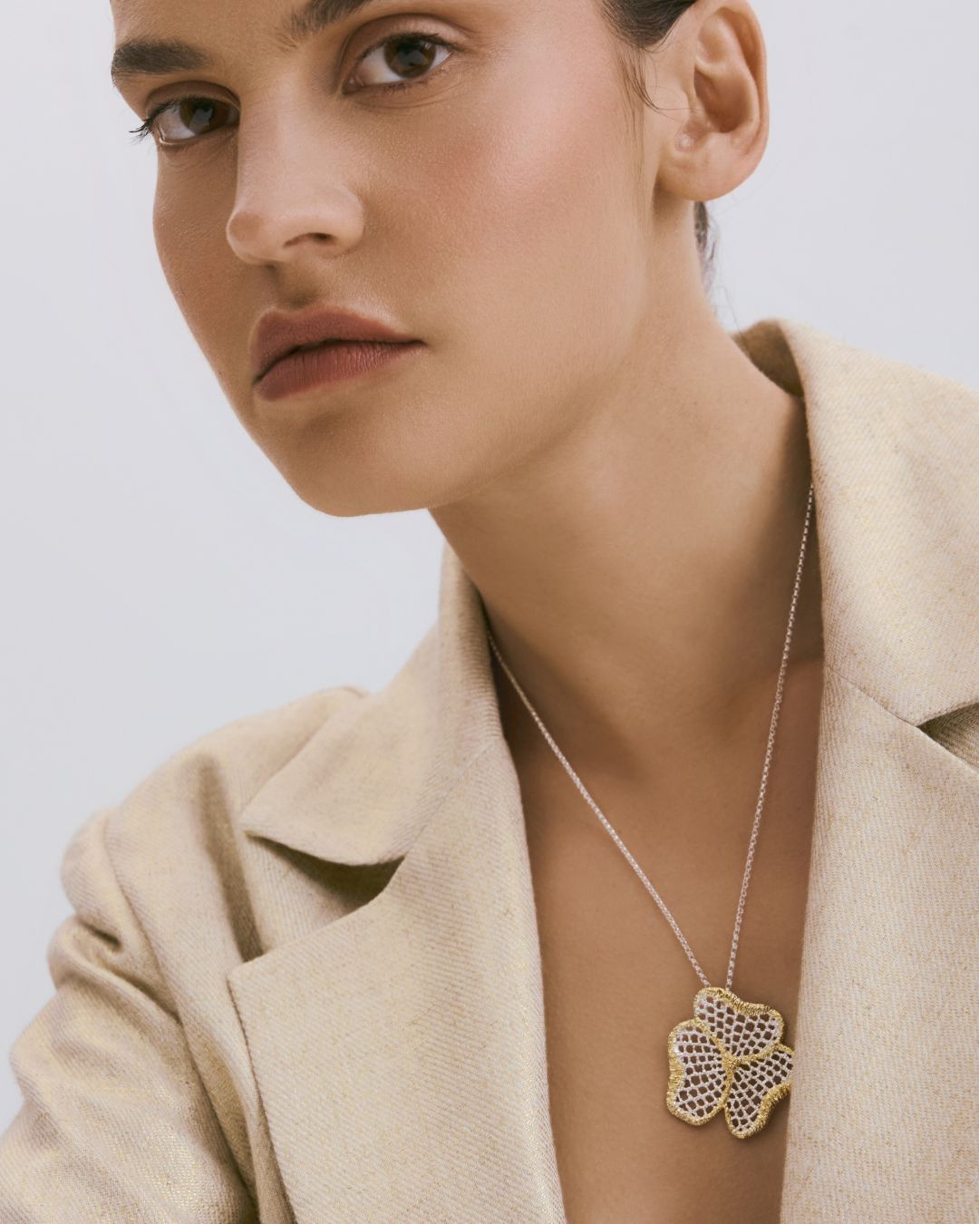 dahliapendant Dahlia - Floral Sterling Silver Pendant - Image 1