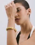 Leonora - Gold Lion Head Bracelet