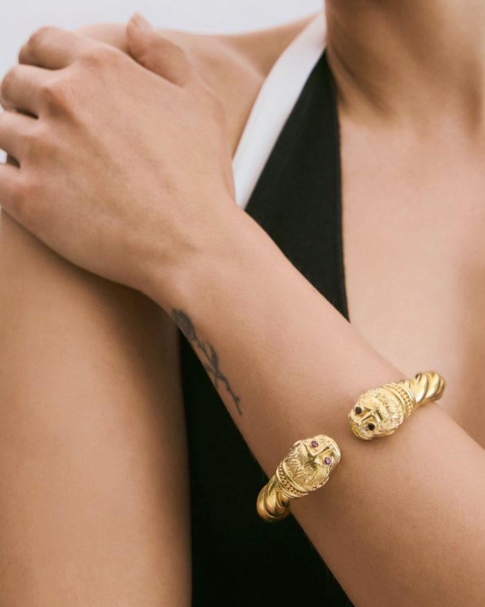 Leonora - Gold Lion Head Bracelet - Image 3