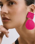 Chroma - Fuchsia Geometric Earrings