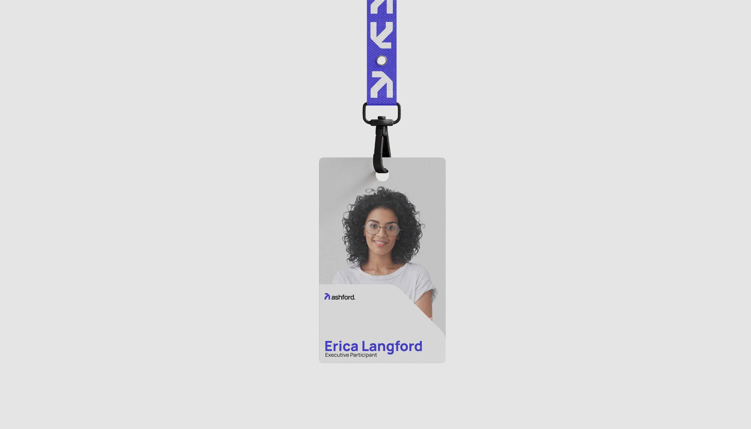 ashford-id-card-erica-langford-2025 ID card design for Erica Langford, Executive Participant at the Strategy Forward 2025 workshop by Ashford Consulting.