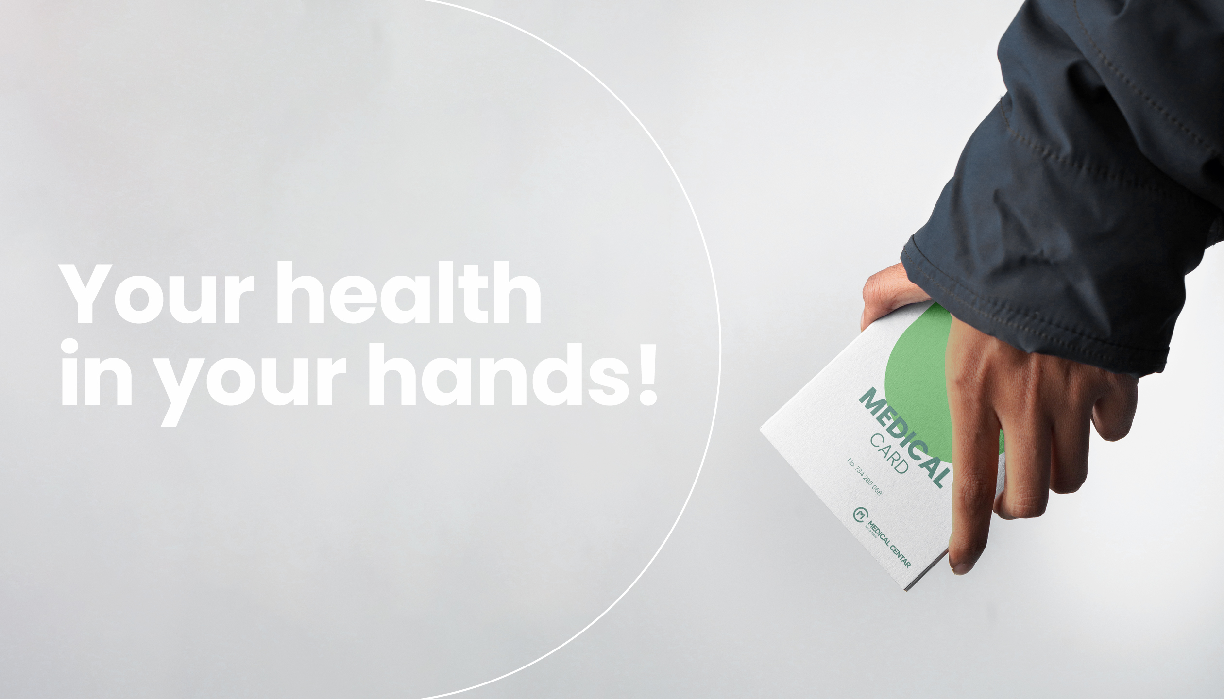 MedicalCentar health card held in hand Card design for healthcare brand – promoting trust and care.