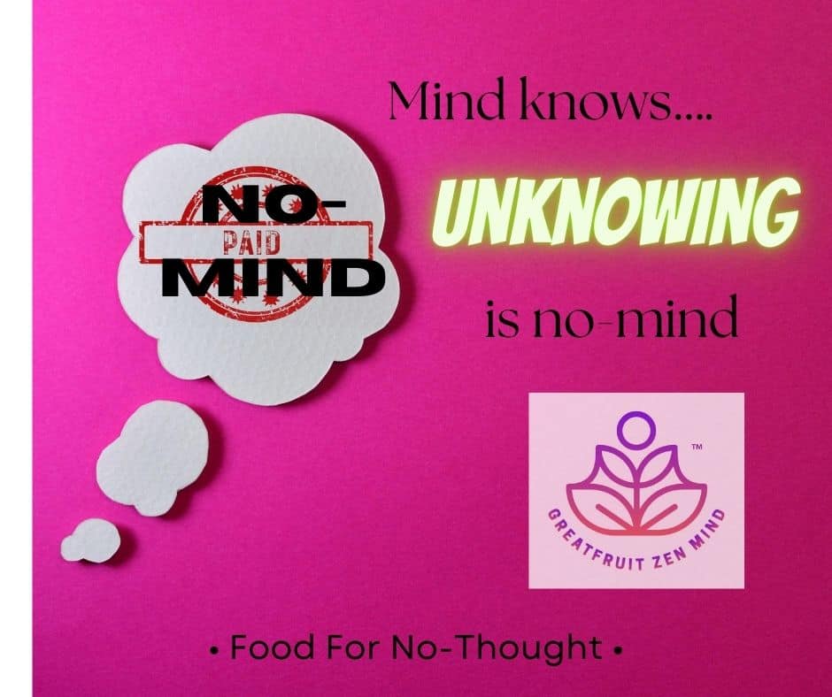 Unknowing Into The Peace of No-mind: Who Knows?