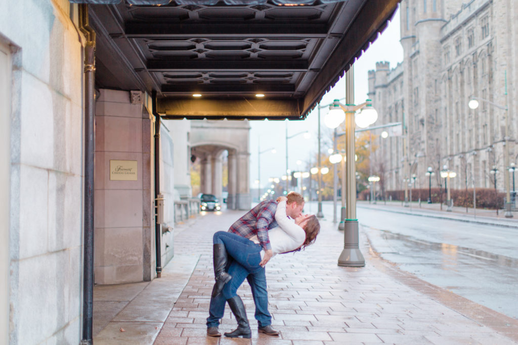 Chateau Laurier Rainy Fall Engagement Session Grey Loft Studio Downtown Ottawa 2019