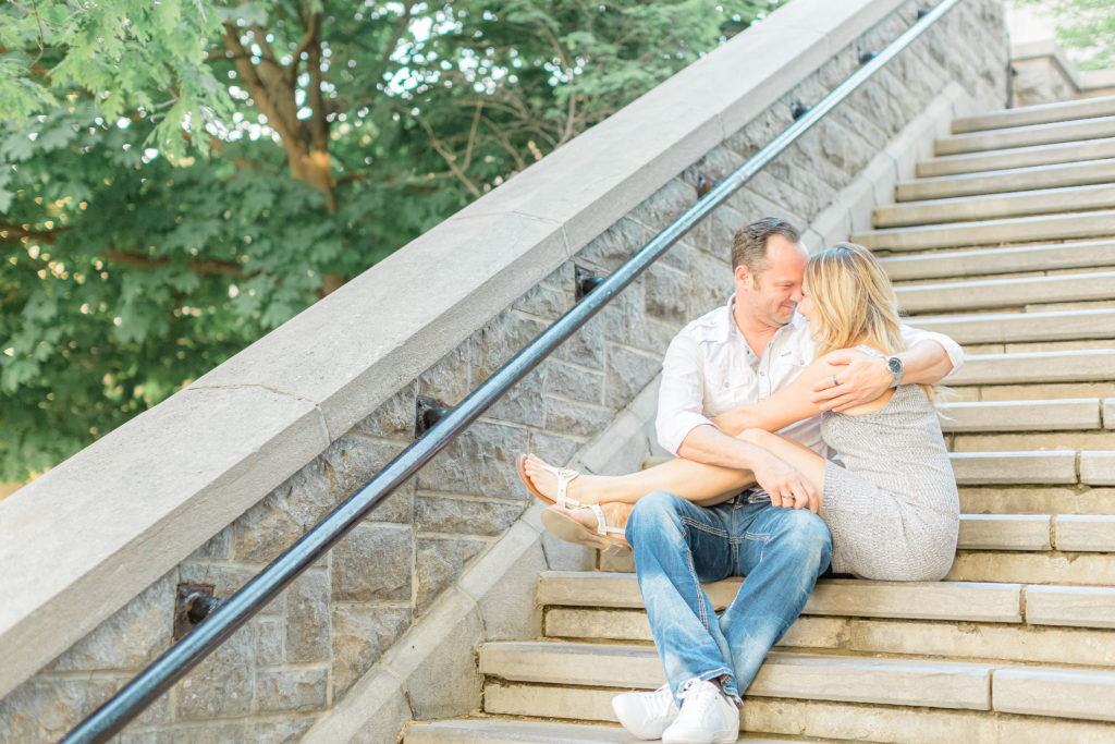 spring Engagement Session Downtown Ottawa during Sunset National Art Gallery grey loft studio ottawa wedding photographer videographer engagement kanata orleans nepean beautiful locations for engagement photos in ottawa chateau laurier majors hill park pop champagne grey white and blue outfit cute sandals for engagement session