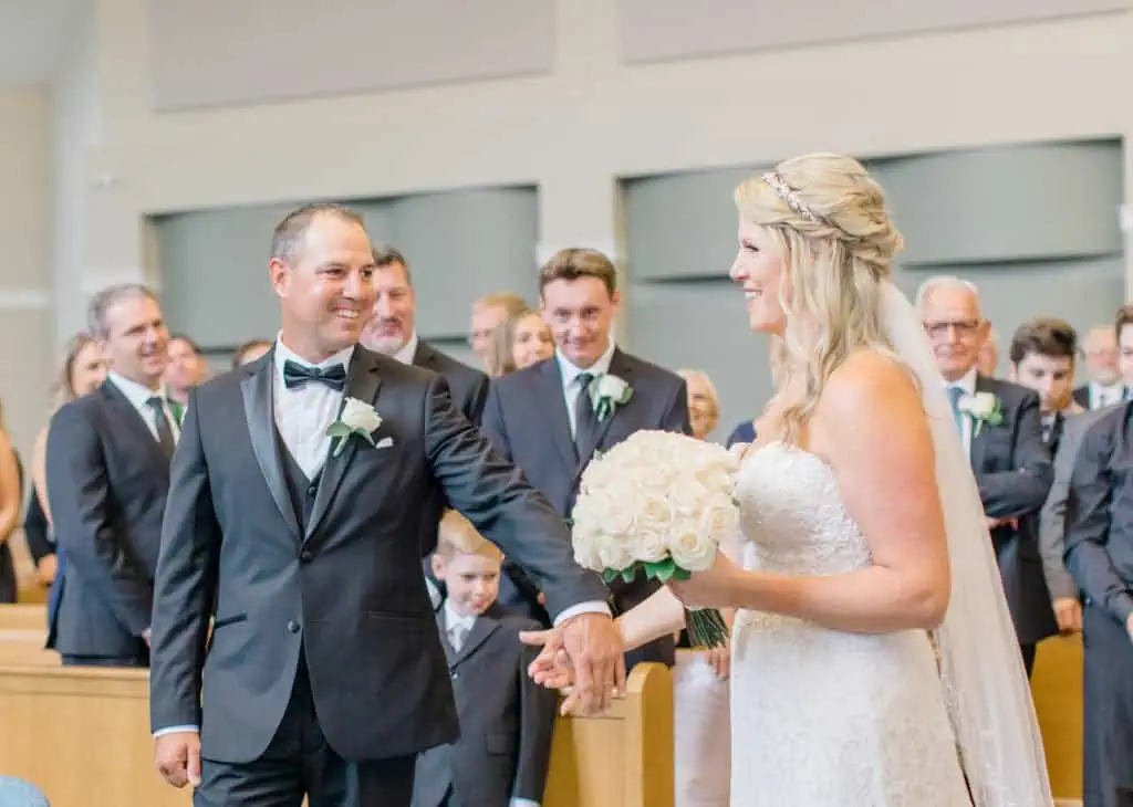 Holy Spirit Catholic Church Stittsville - Bride with Bridesmaids - Black and White Theme Wedding - Romantic Wedding at NeXt in Stittsville - Grey Loft Studio - Ottawa Wedding Photographer - Ottawa Wedding Photo & Video Team