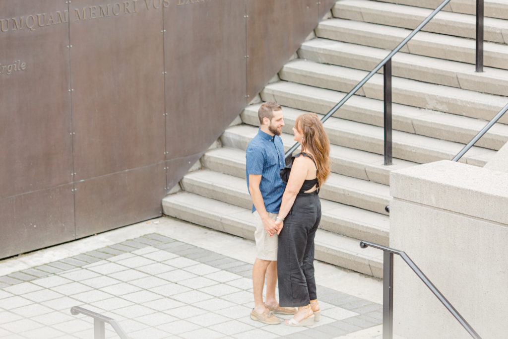 Christine Mitch Downtow Engagement Session Grey Loft Studio 2020 1