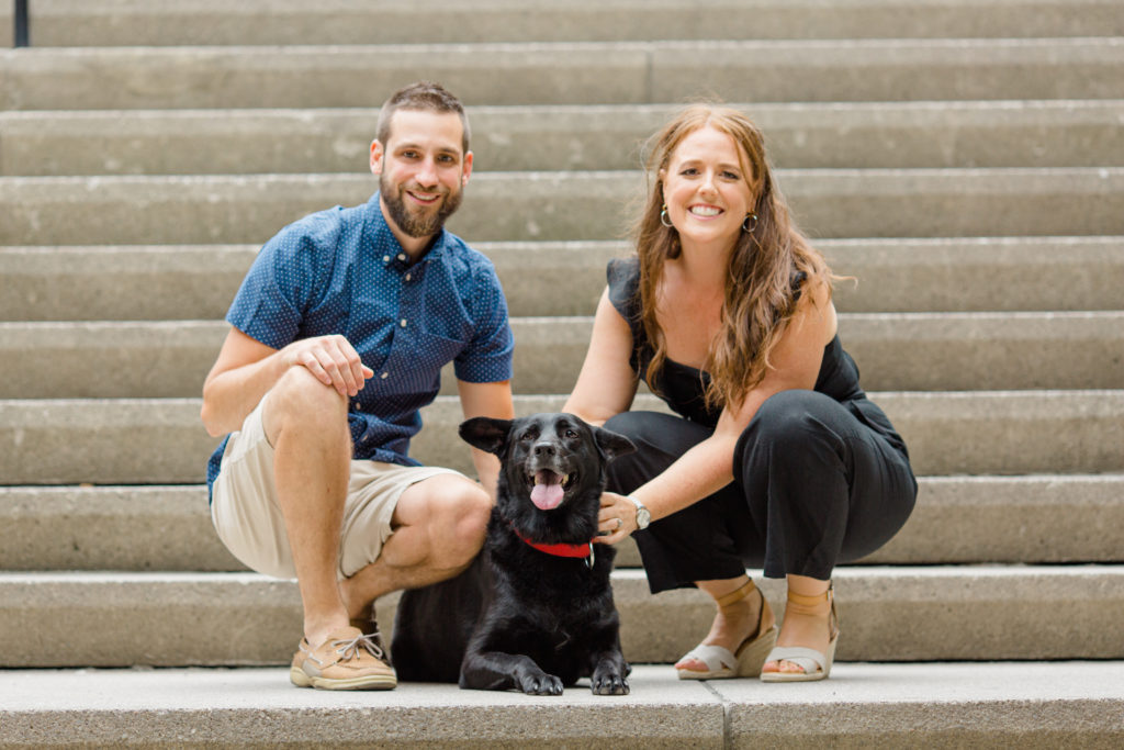 Christine Mitch Downtow Engagement Session Grey Loft Studio 2020 11