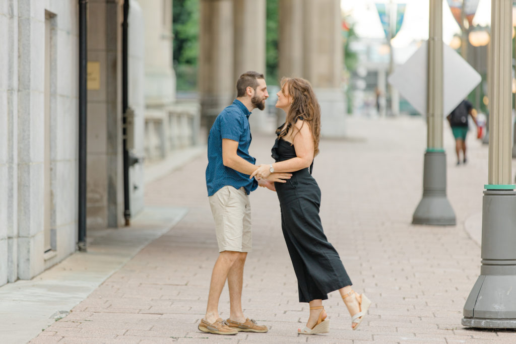 Christine Mitch Downtow Engagement Session Grey Loft Studio 2020 115
