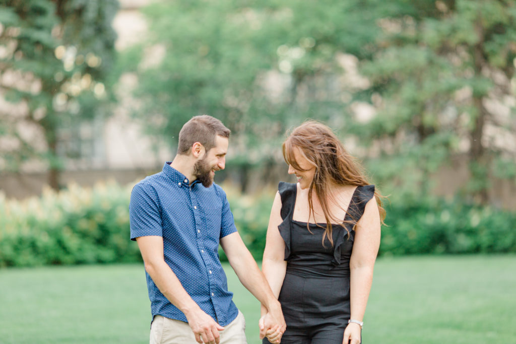 Christine Mitch Downtow Engagement Session Grey Loft Studio 2020