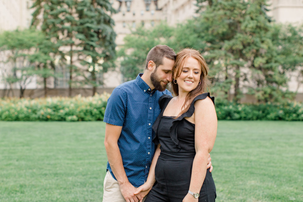 Christine Mitch Downtow Engagement Session Grey Loft Studio 2020