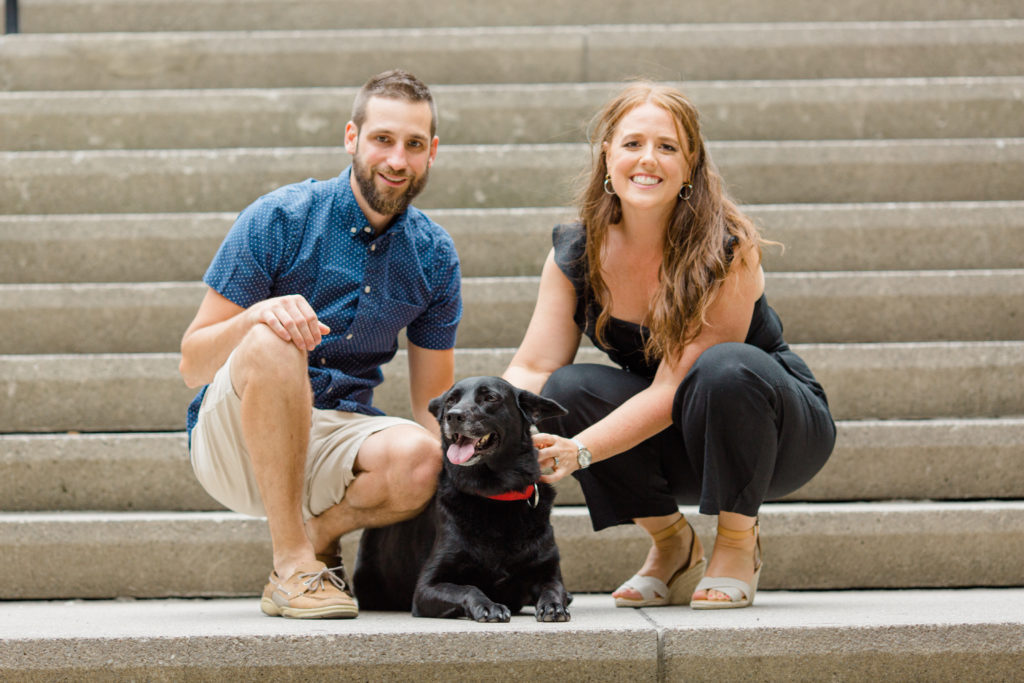 Christine Mitch Downtow Engagement Session Grey Loft Studio 2020 14