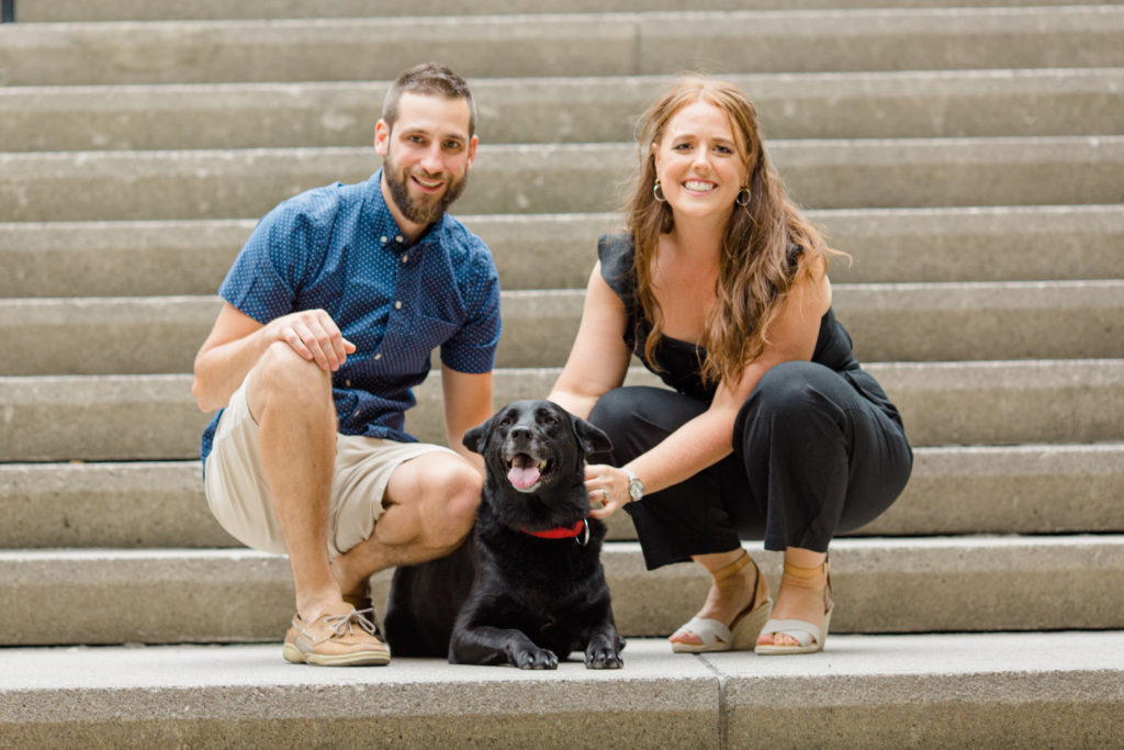 Christine Mitch Downtow Engagement Session Grey Loft Studio 2020 15