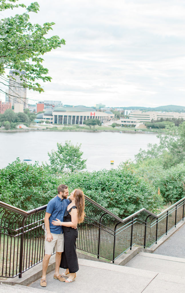 Christine Mitch Downtow Engagement Session Grey Loft Studio 2020