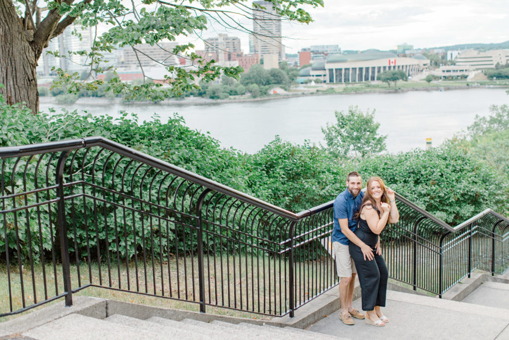 Christine Mitch Downtow Engagement Session Grey Loft Studio 2020