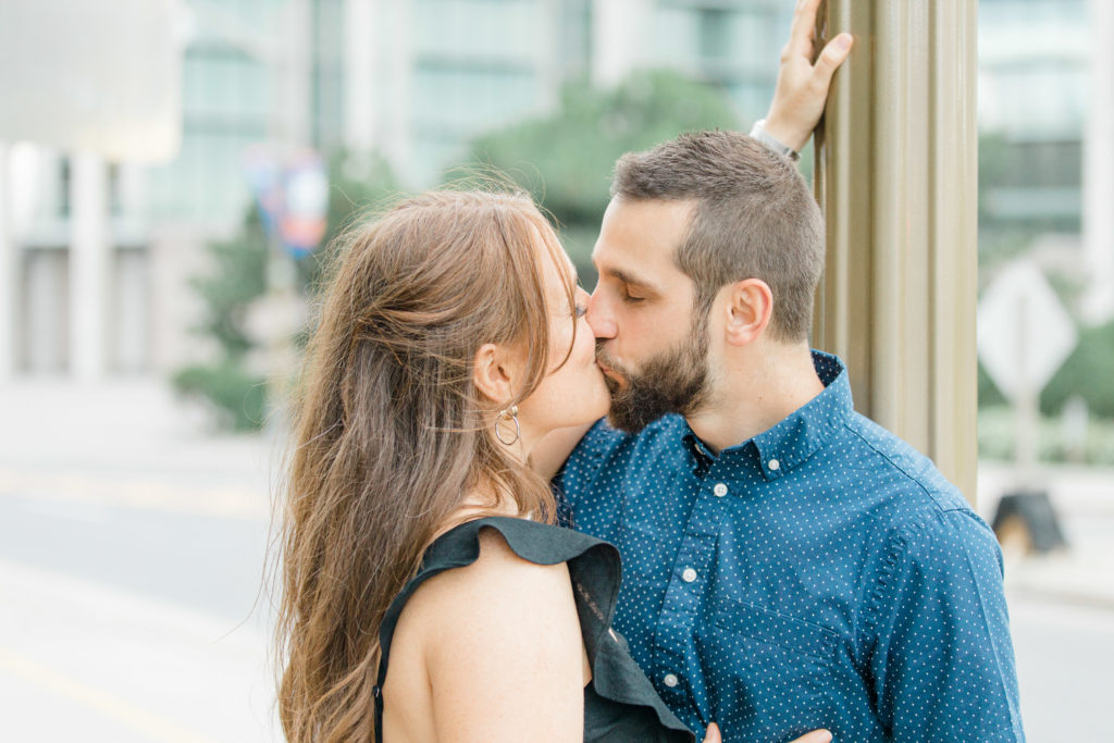 Christine Mitch Downtow Engagement Session Grey Loft Studio 2020