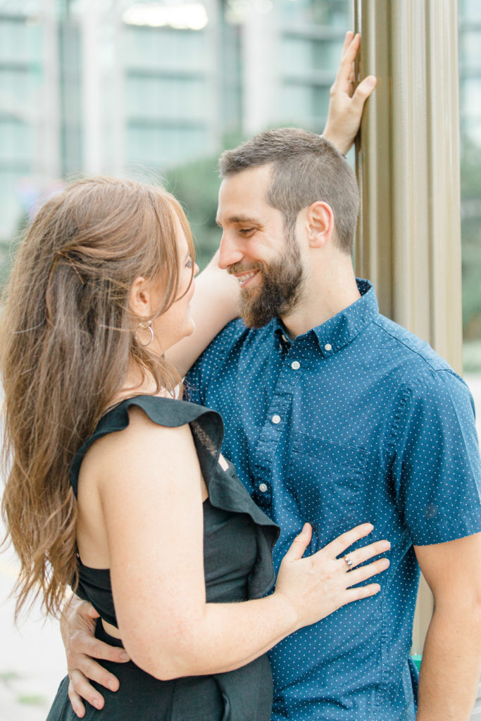 Christine Mitch Downtow Engagement Session Grey Loft Studio 2020