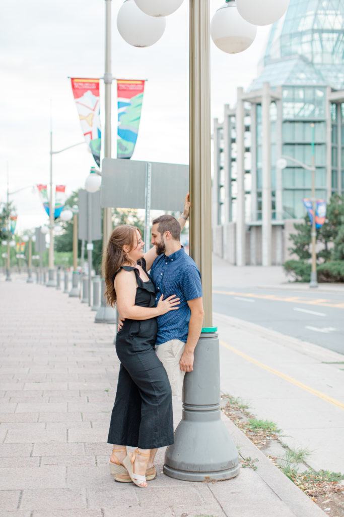 Christine Mitch Downtow Engagement Session Grey Loft Studio 2020