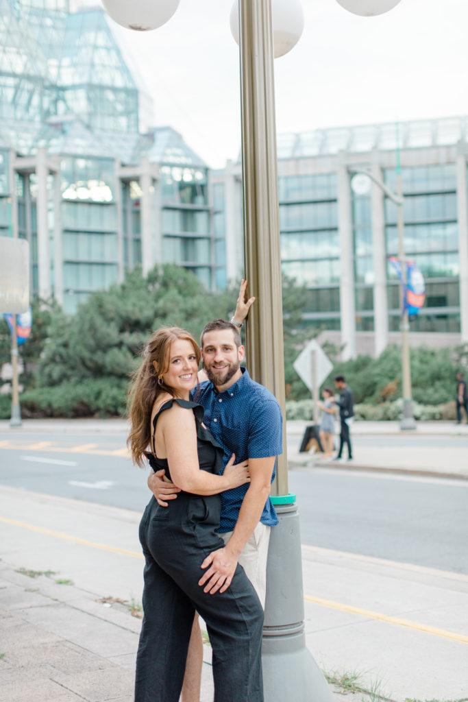 Christine Mitch Downtow Engagement Session Grey Loft Studio 2020