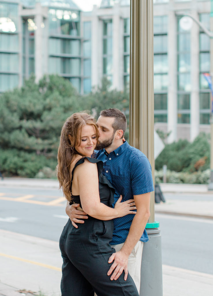 Christine Mitch Downtow Engagement Session Grey Loft Studio 2020