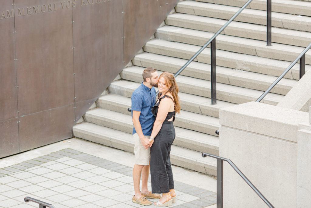 Christine Mitch Downtow Engagement Session Grey Loft Studio 2020 2