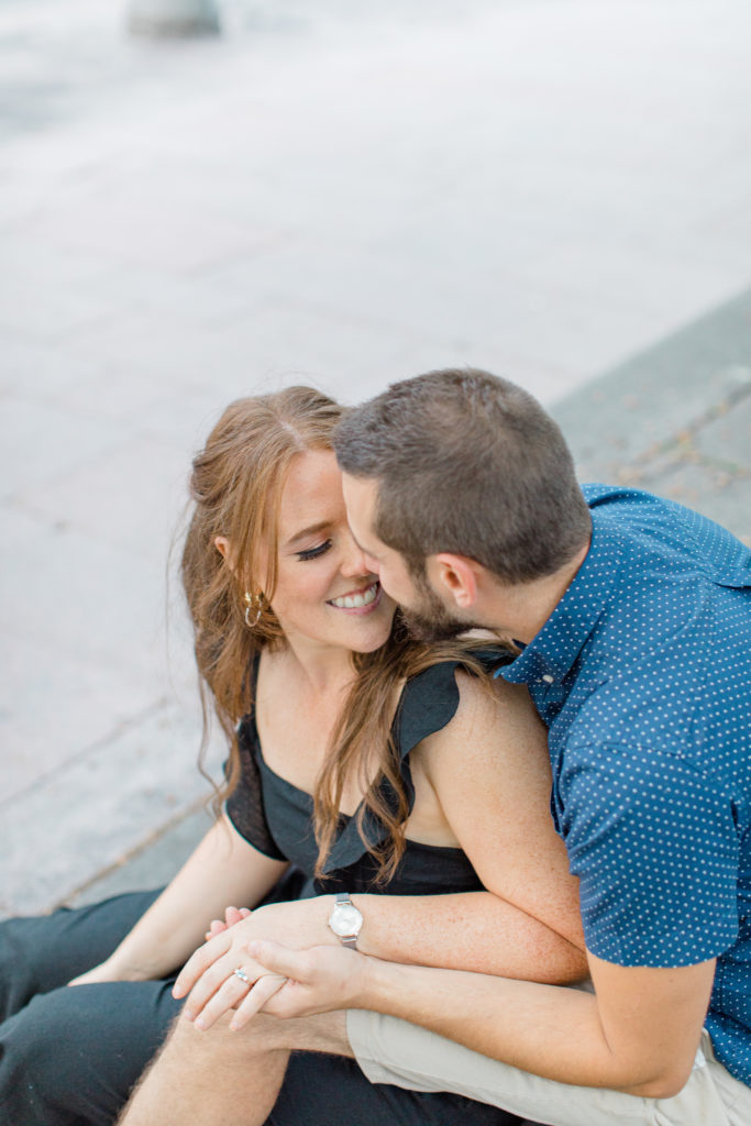 Christine Mitch Downtow Engagement Session Grey Loft Studio 2020